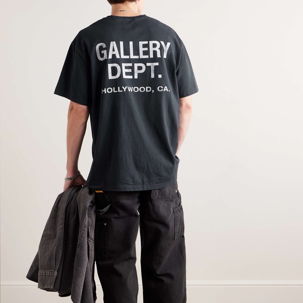 Gallery Dept Black Graphic Back Logo Short Sleeve Tee